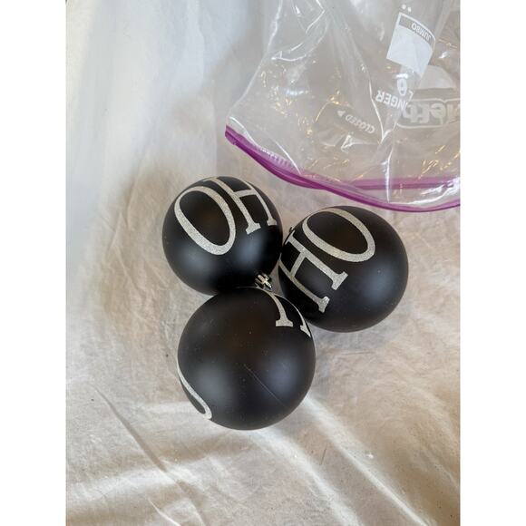 25 Black White Christmas Tree Ornament Assortment 22 Shatterproof 3 Glass Asst - Picture 3 of 9